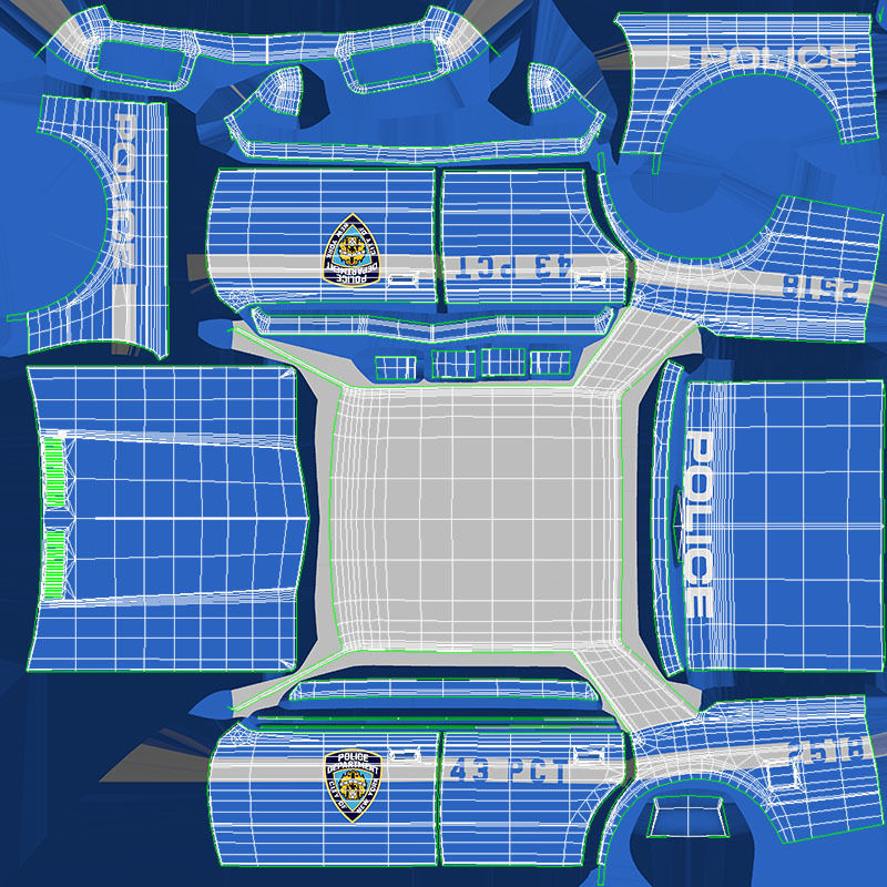 Dodge Diplomat 1980 police car Low-poly 3D model_51