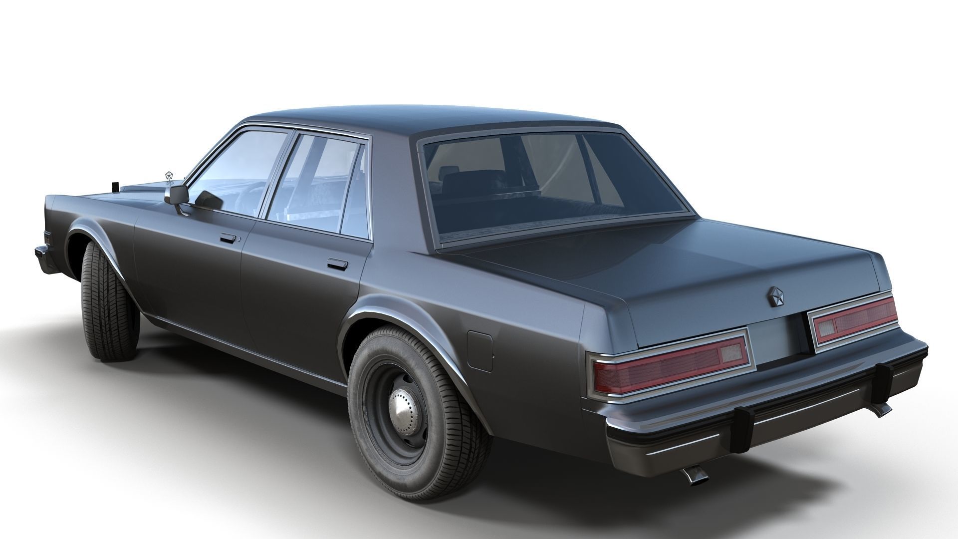 Dodge Diplomat 1980 police car Low-poly 3D model_23