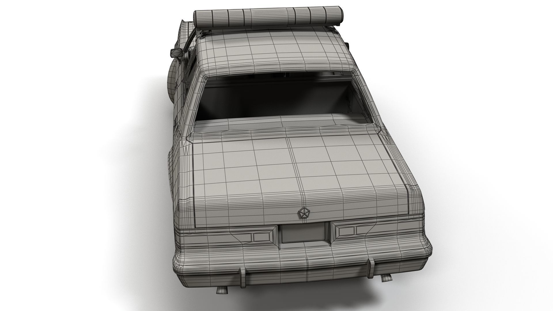 Dodge Diplomat 1980 police car Low-poly 3D model_32