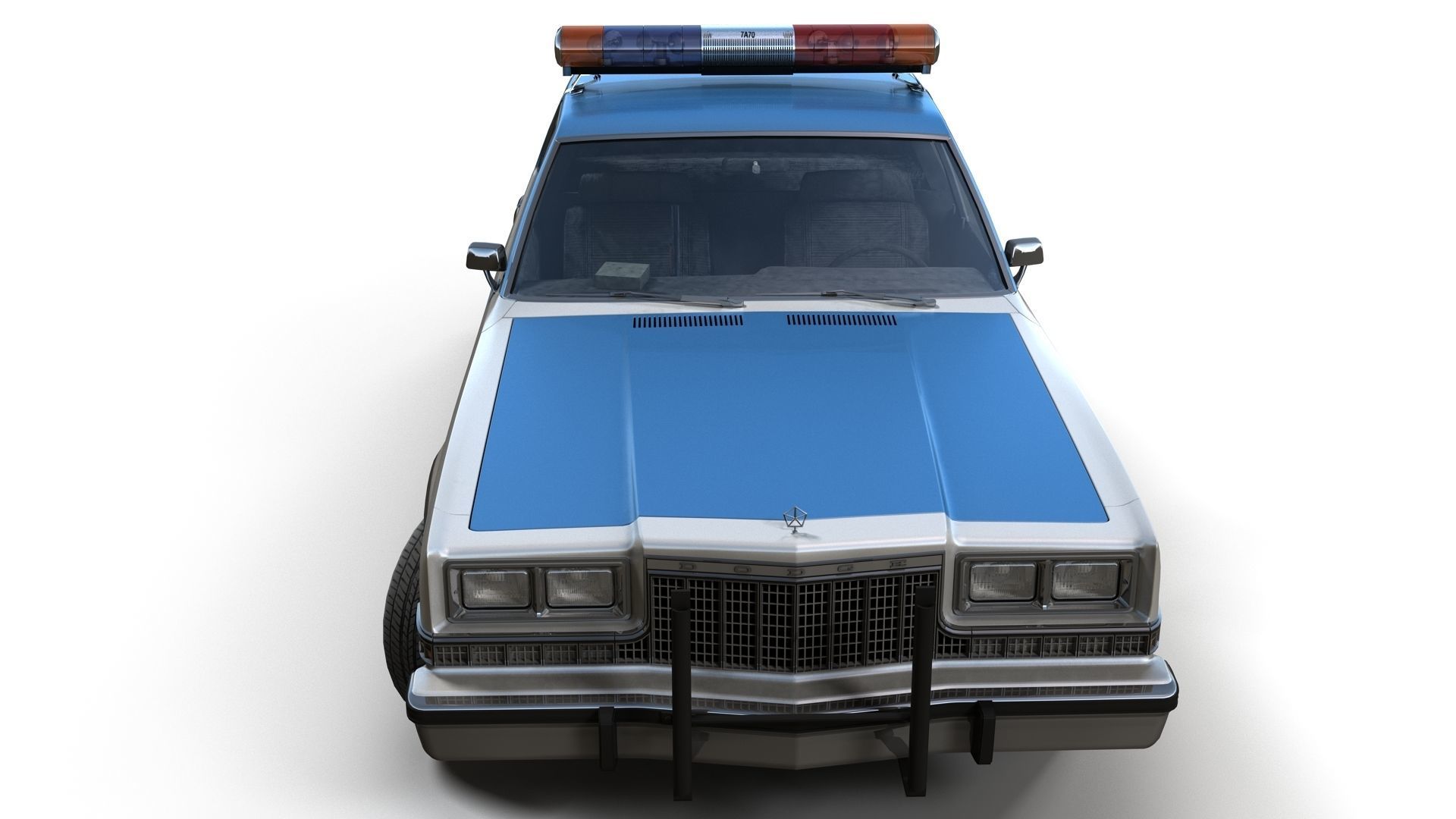 Dodge Diplomat 1980 police car Low-poly 3D model_21
