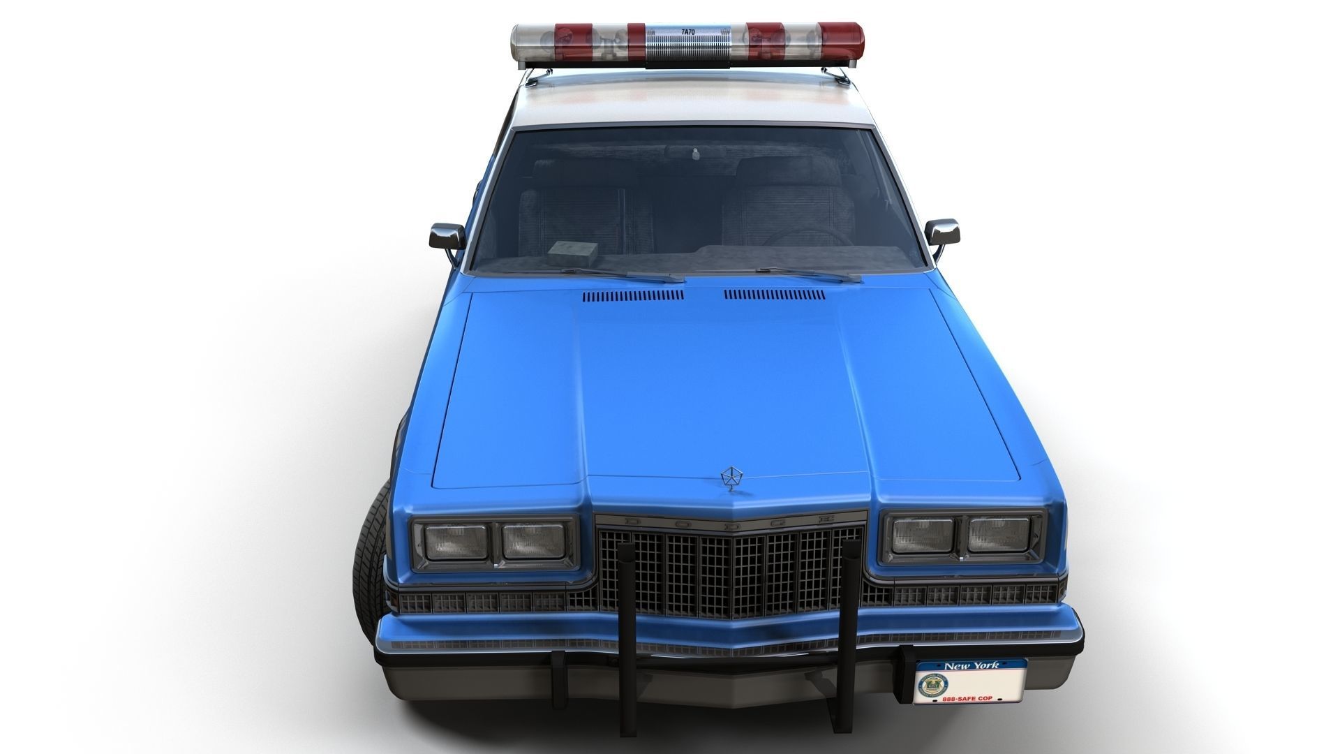 Dodge Diplomat 1980 police car Low-poly 3D model_15