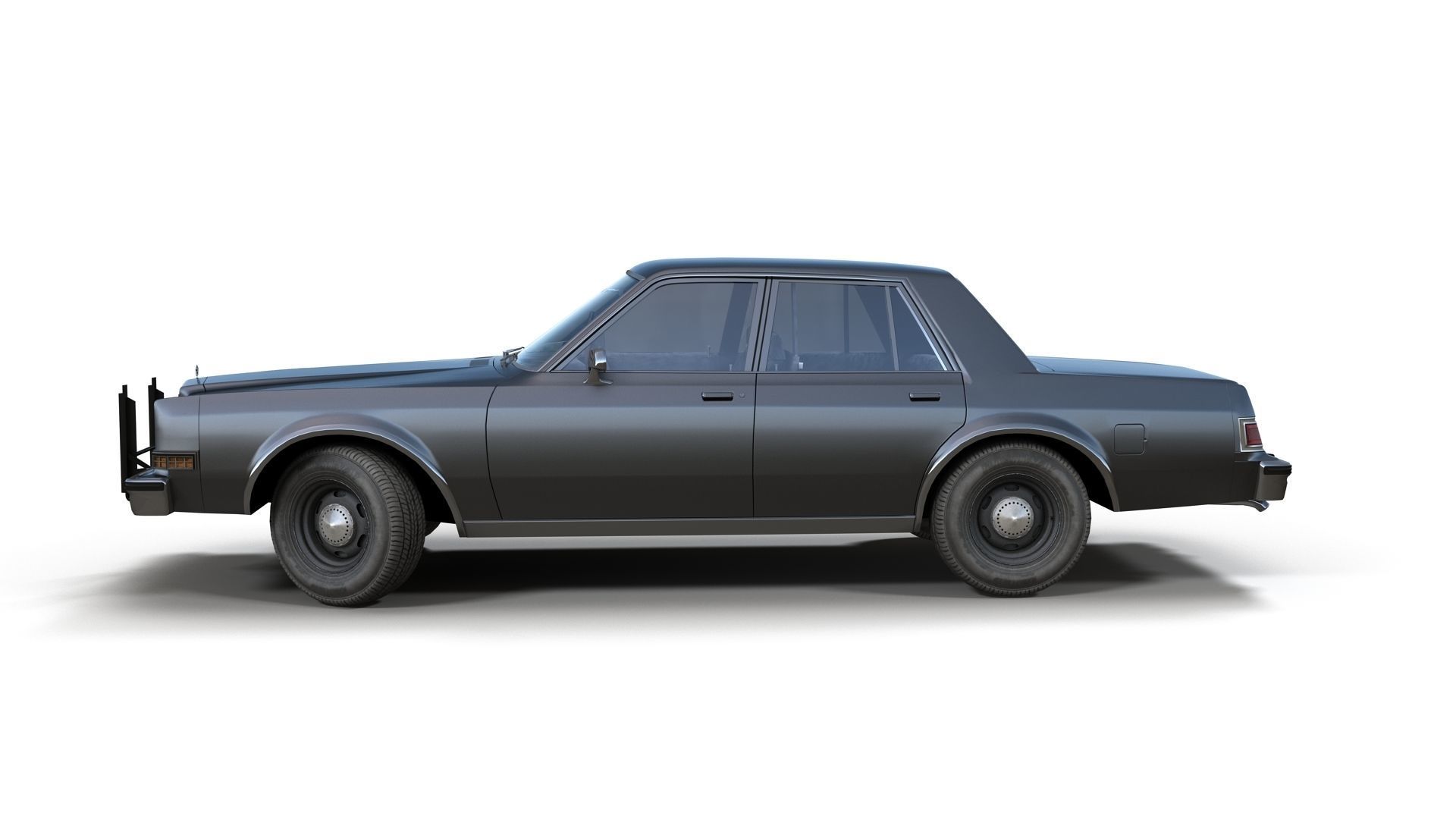 Dodge Diplomat 1980 police car Low-poly 3D model_24