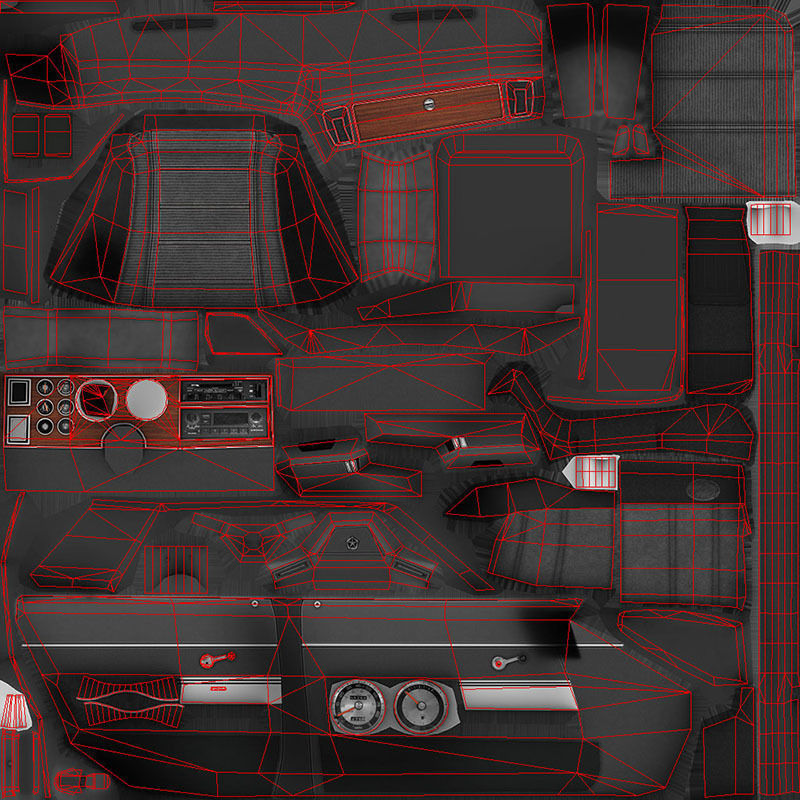 Dodge Diplomat 1980 police car Low-poly 3D model_49