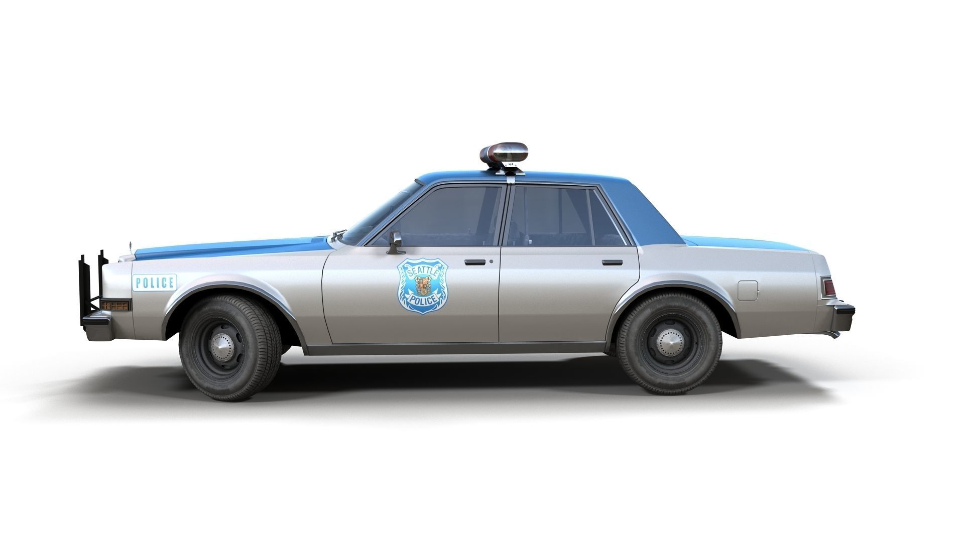 Dodge Diplomat 1980 police car Low-poly 3D model_19