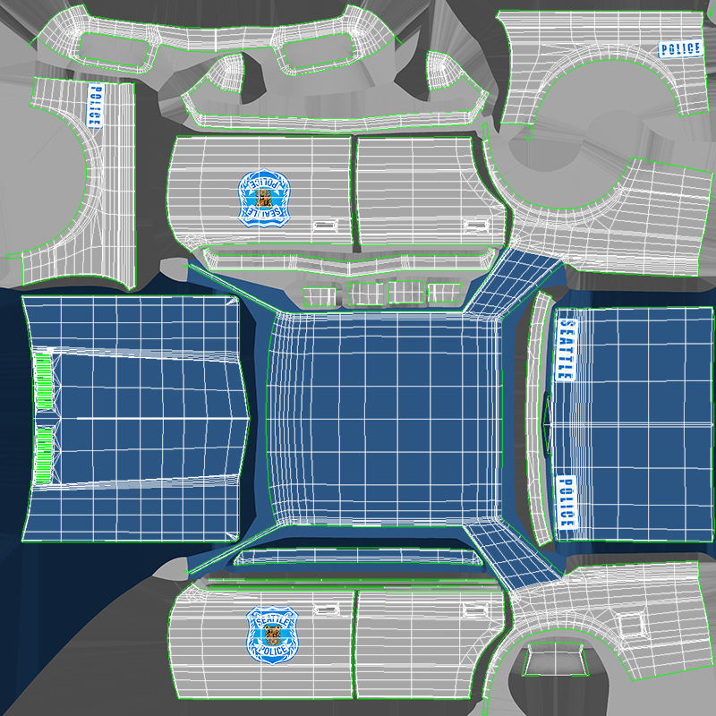 Dodge Diplomat 1980 police car Low-poly 3D model_53