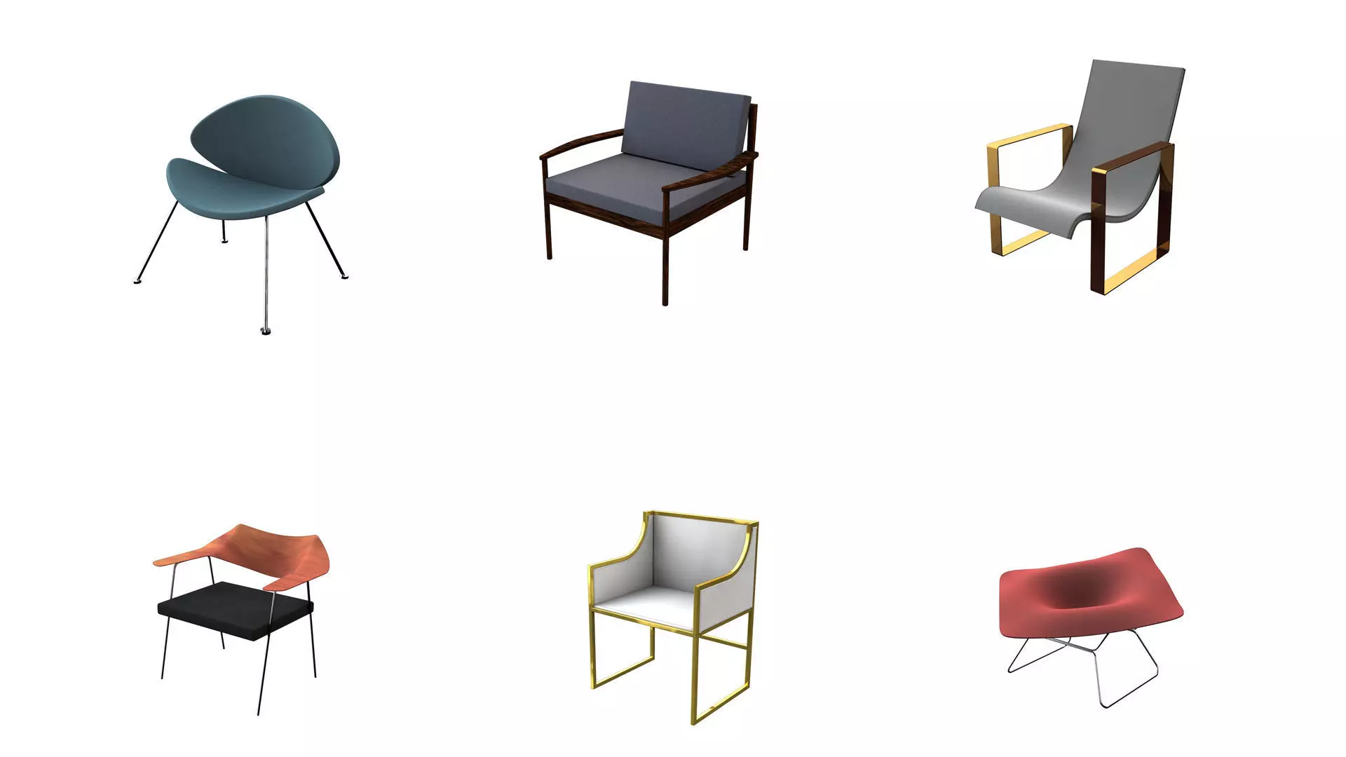Arm Chair Collection 3D model_0