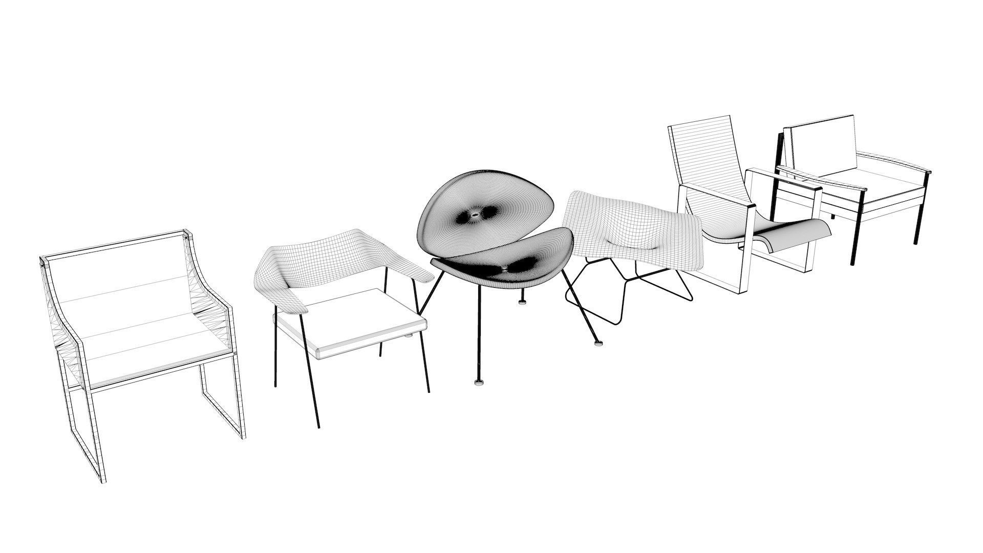 Arm Chair Collection 3D model_8