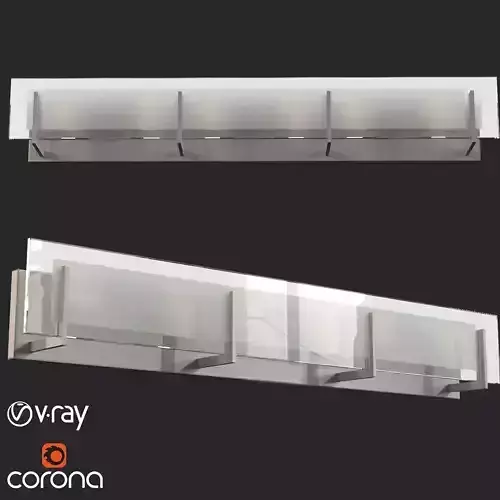 Latitude 6-Light Dimmable Bath Bar 3D model