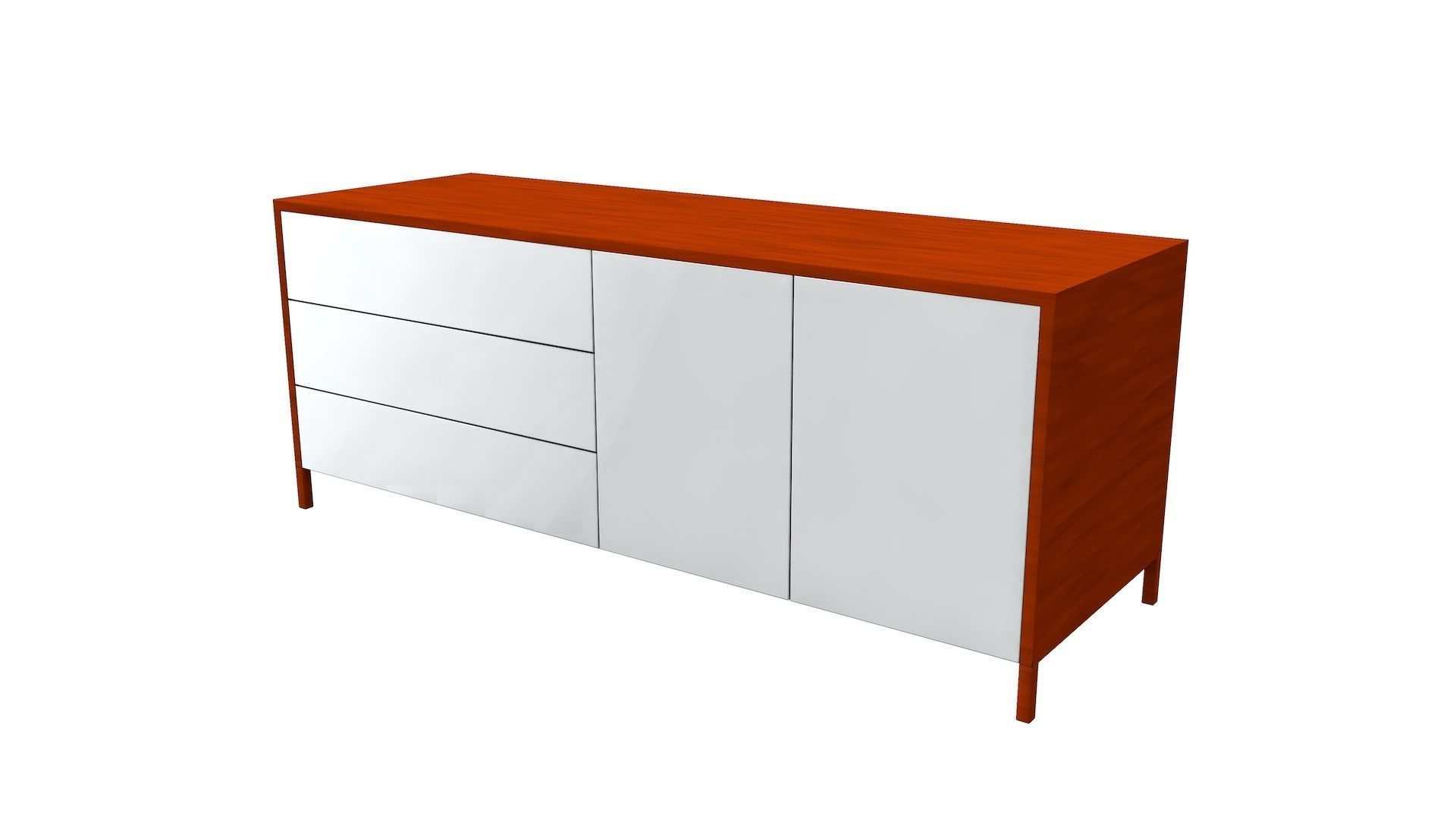 Cabinet Shelf and Credenza Collection 3D model_2
