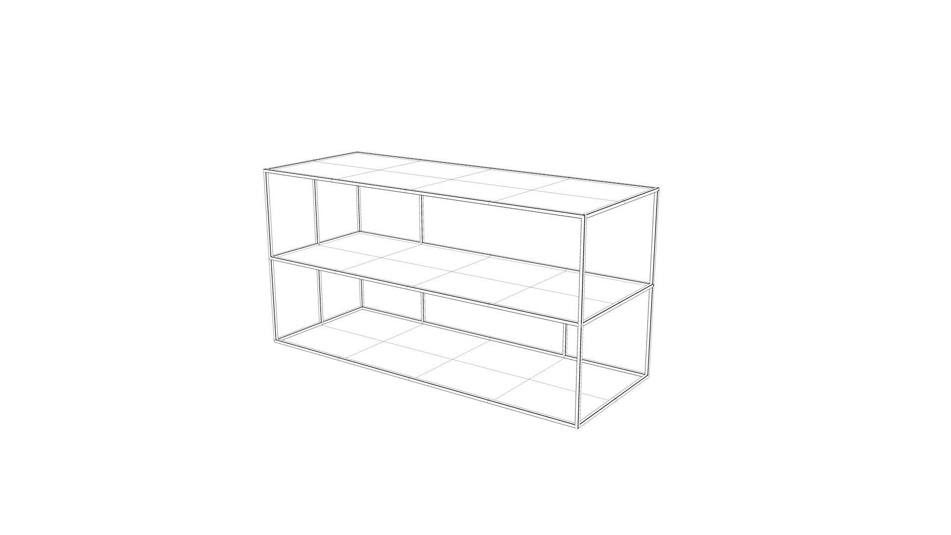 Cabinet Shelf and Credenza Collection 3D model_11