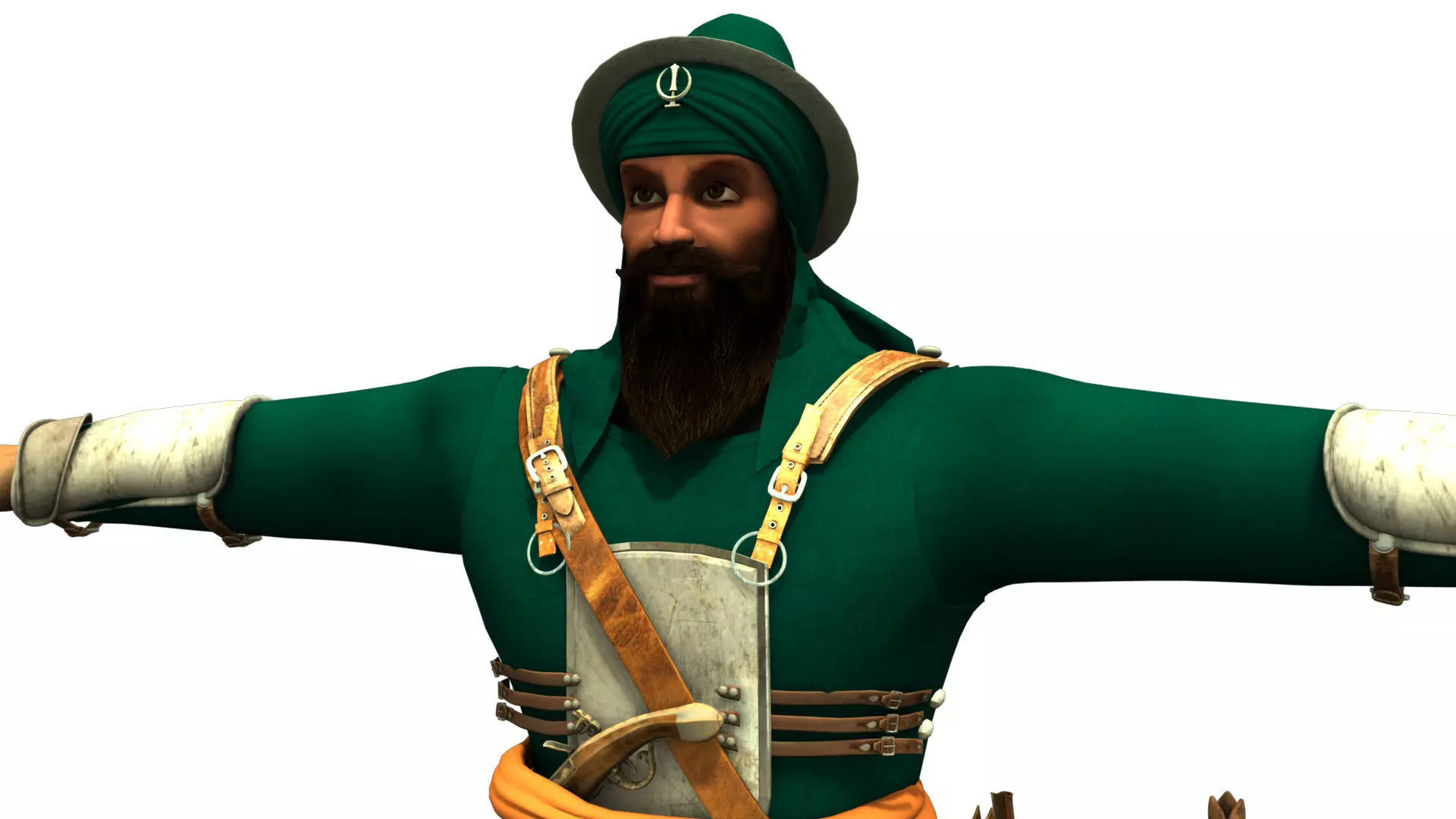 Banda Singh Bahadur warrior 3d model 3D model_0