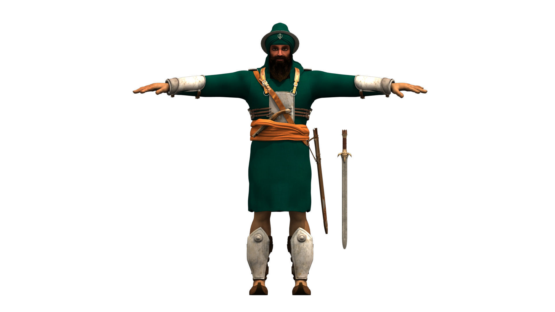 Banda Singh Bahadur warrior 3d model 3D model_7
