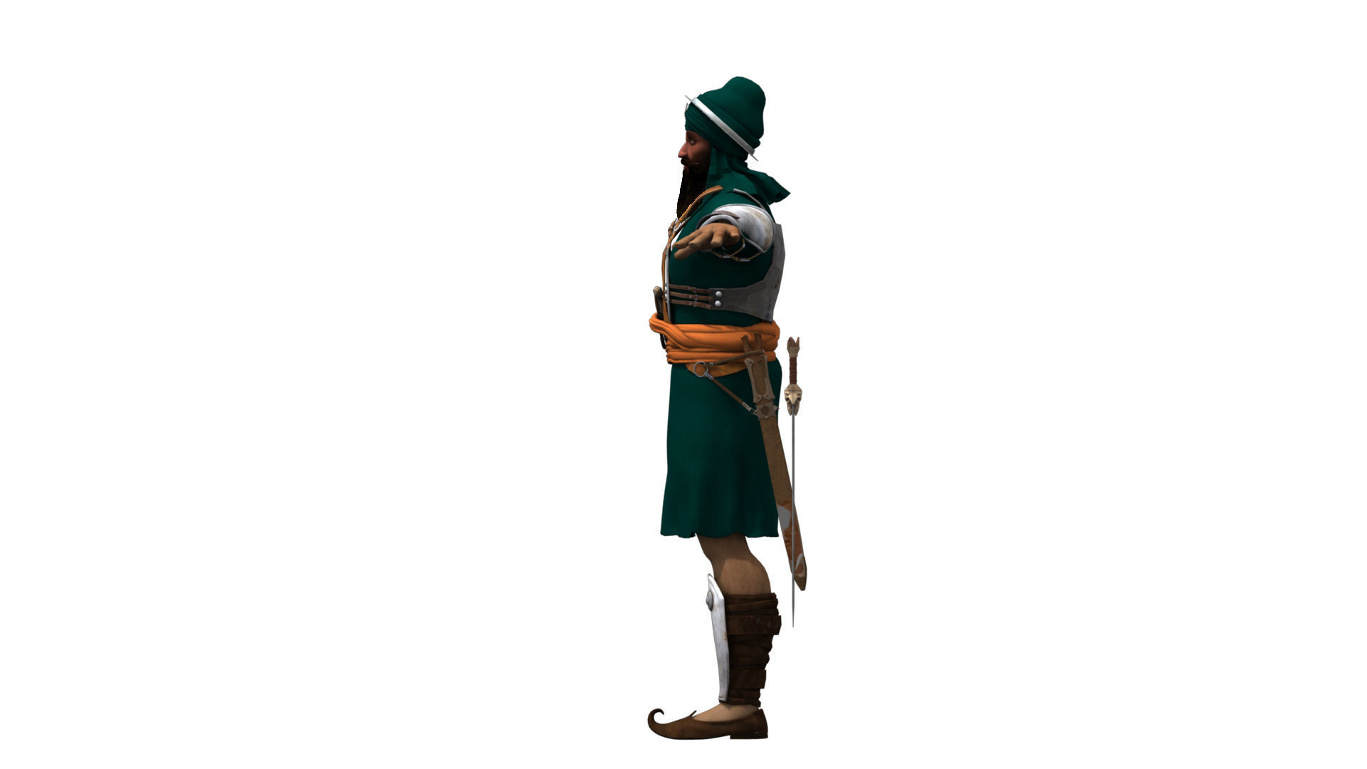 Banda Singh Bahadur warrior 3d model 3D model_6