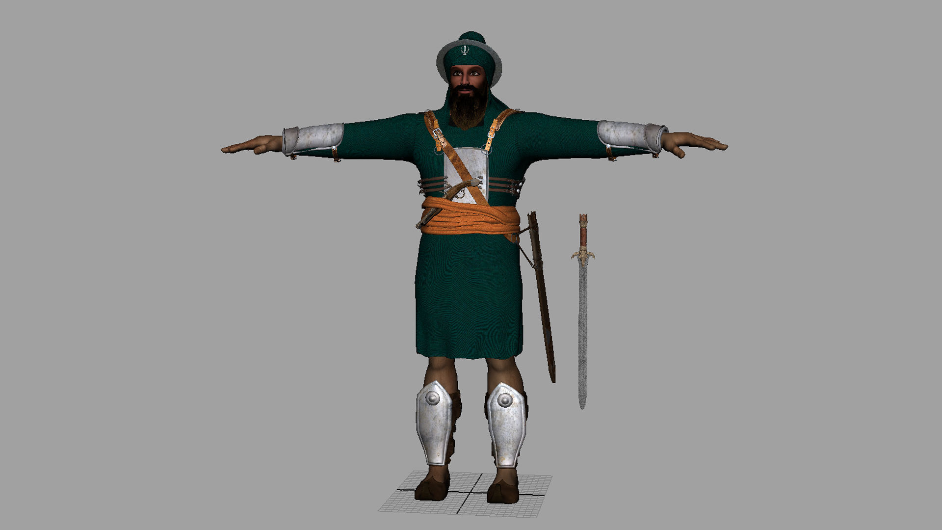 Banda Singh Bahadur warrior 3d model 3D model_8