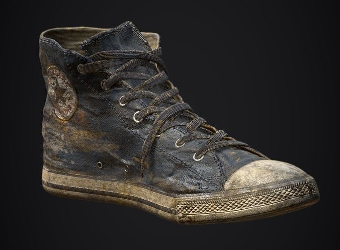 Converse Shoe grudge texture  Low-poly 3D model