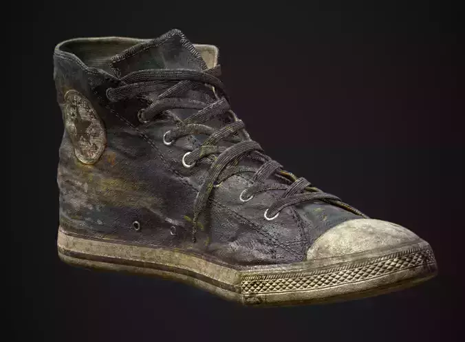 Converse Shoe grudge texture  Low-poly 3D model