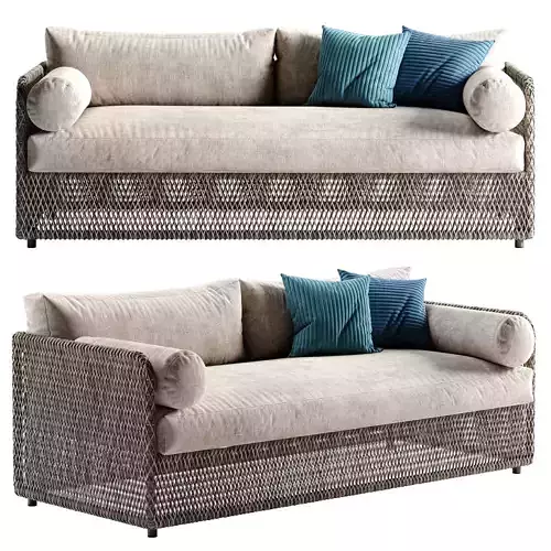 West Elm Coastal sofa 3D model