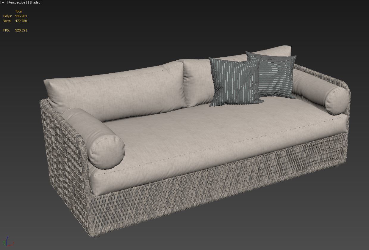 West Elm Coastal sofa 3D model_1