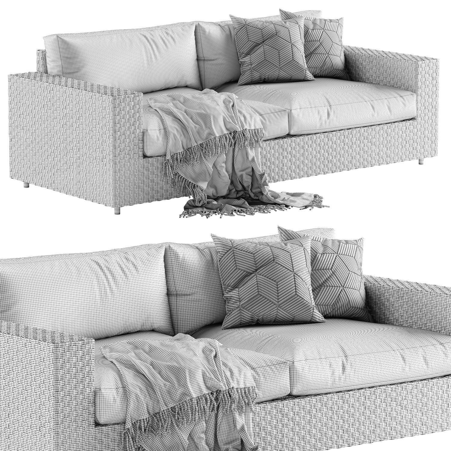 West Elm Urban sofa 3D model_5