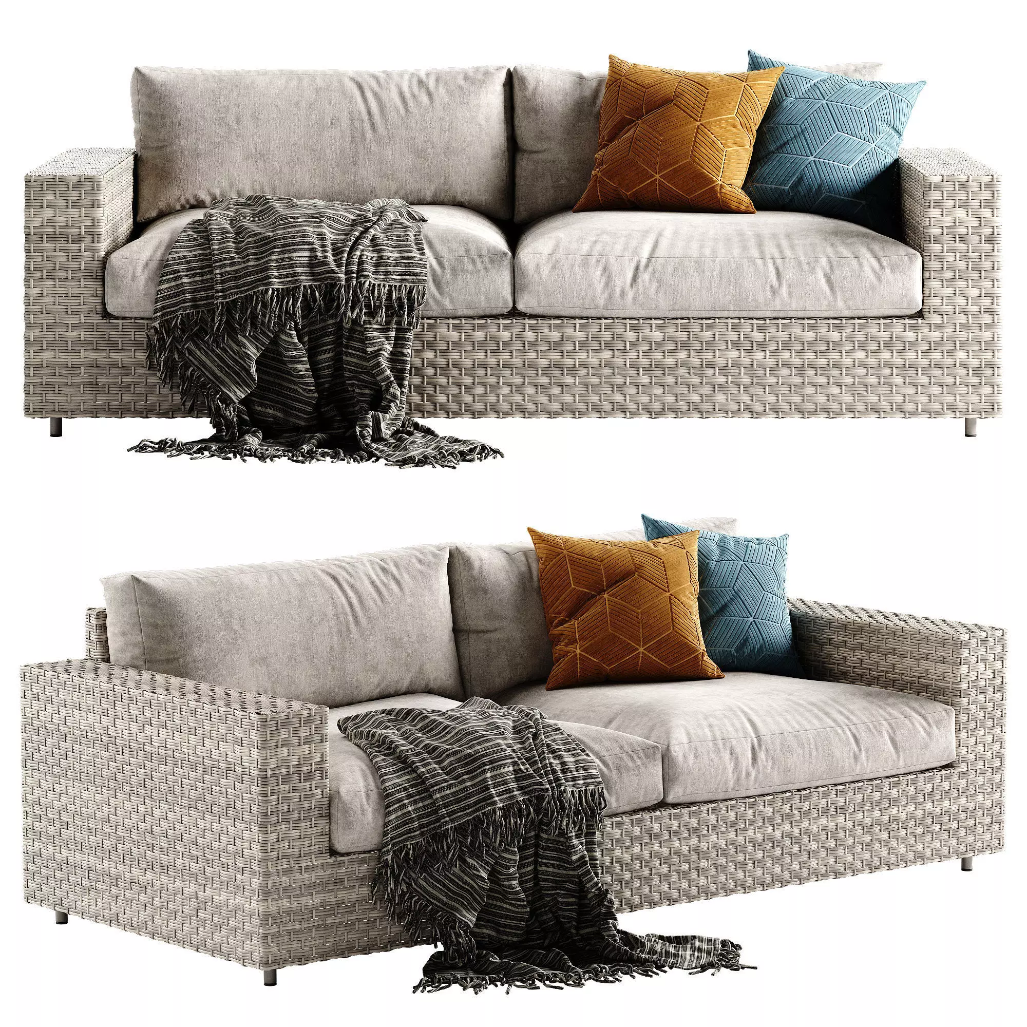 West Elm Urban sofa 3D model_0