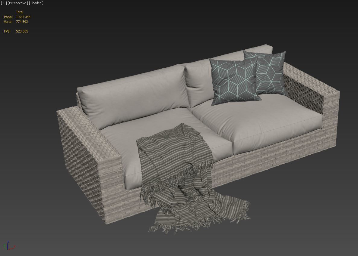 West Elm Urban sofa 3D model_1