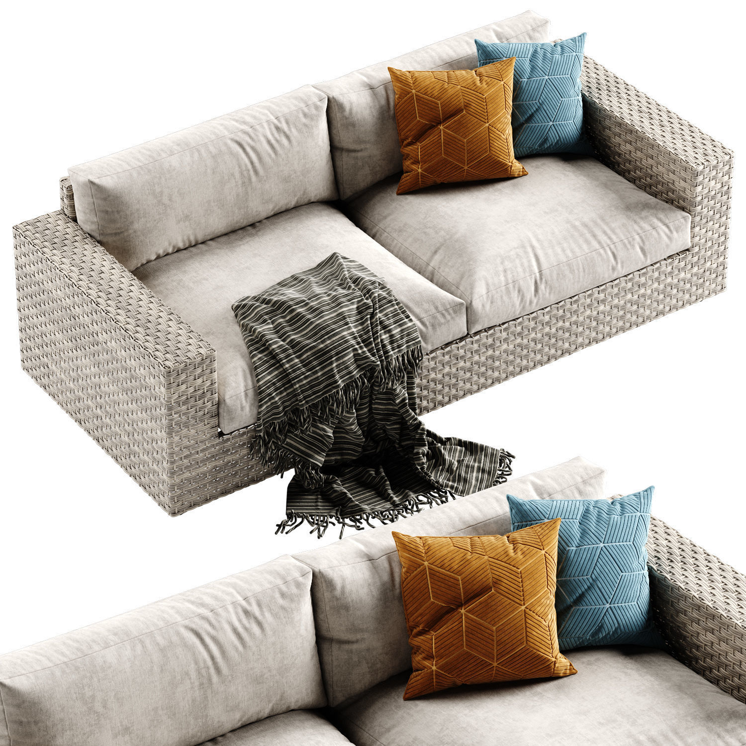 West Elm Urban sofa 3D model_3
