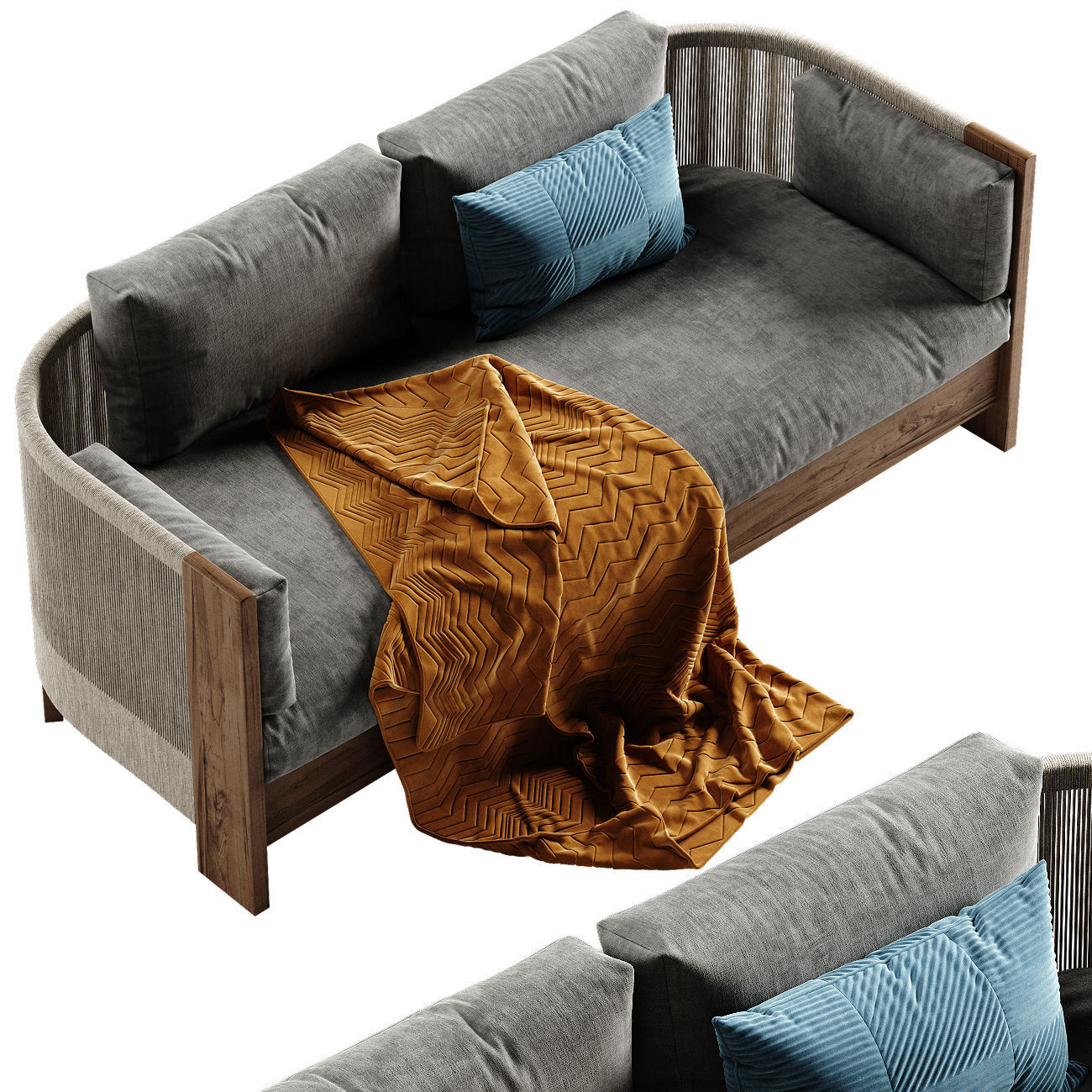 West Elm Porto sofa 3D model_3