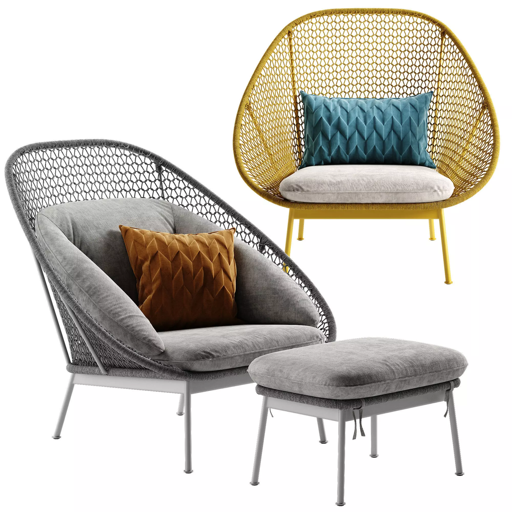 West Elm Paradise armchair 3D model