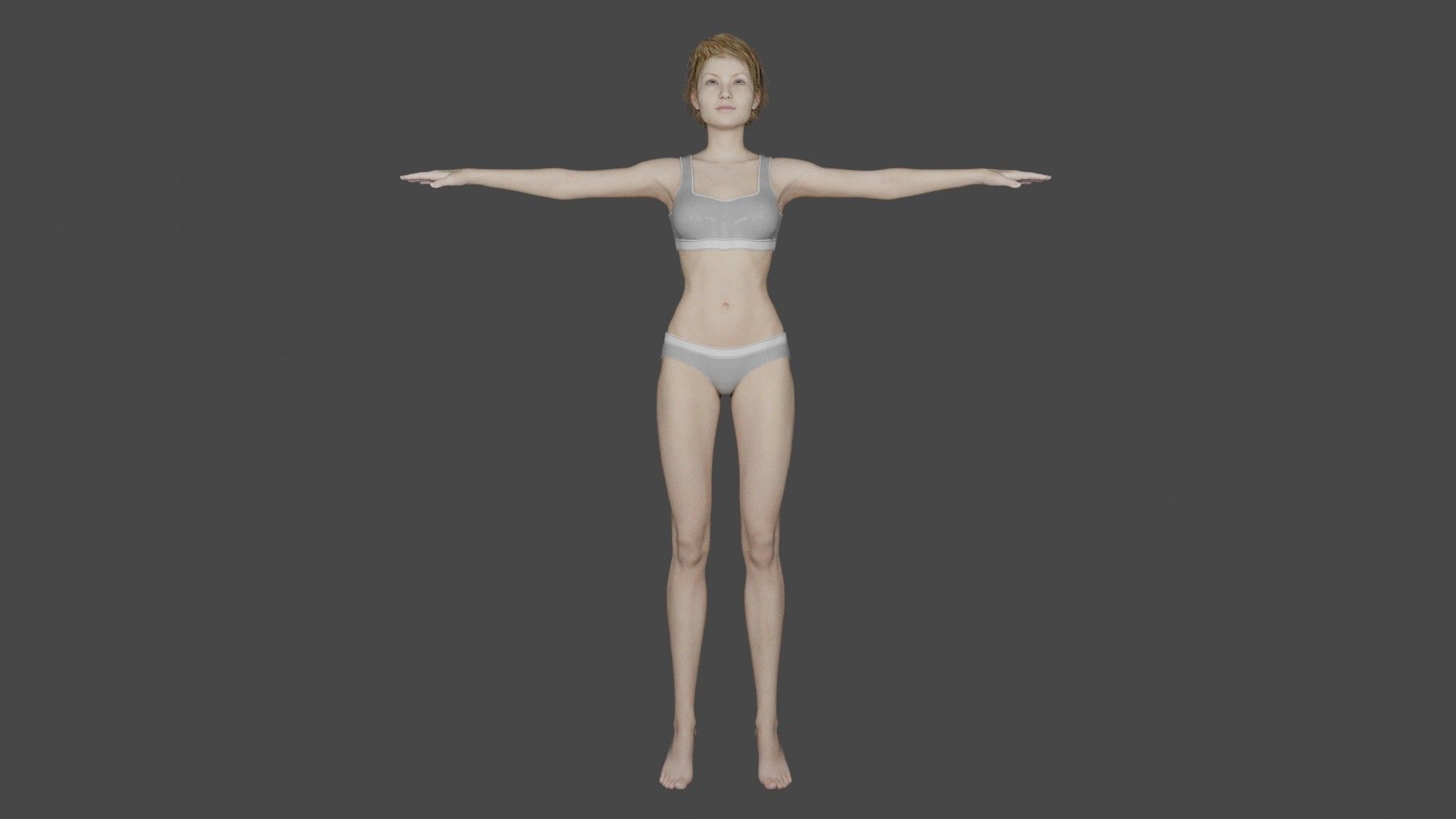Girl 3 woman in bikini 3D model_1