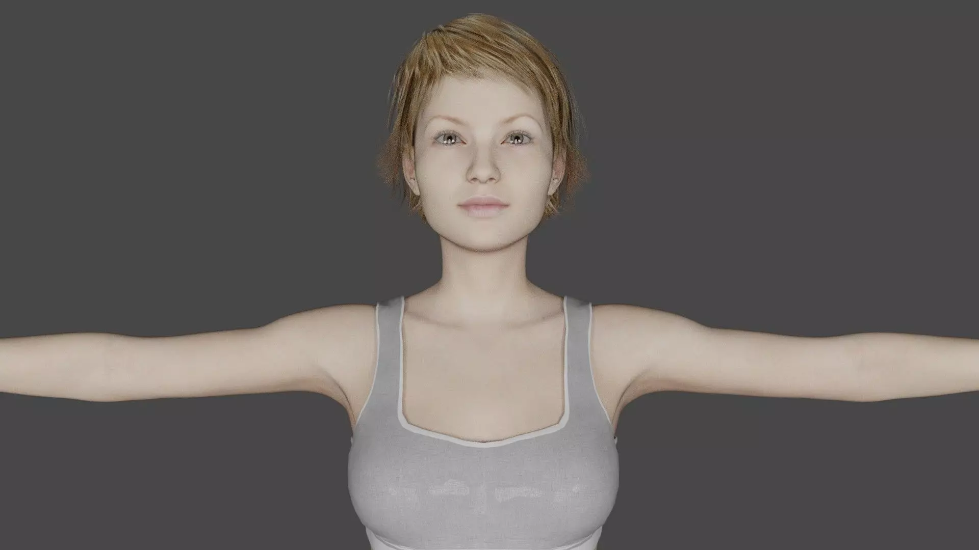 Girl 3 woman in bikini 3D model_0