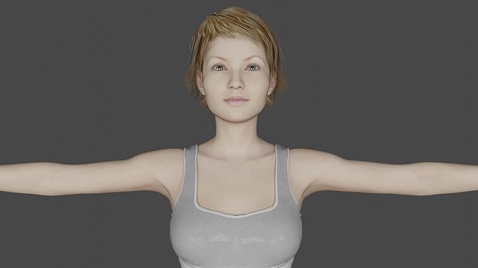 Girl 3 woman in bikini 3D model