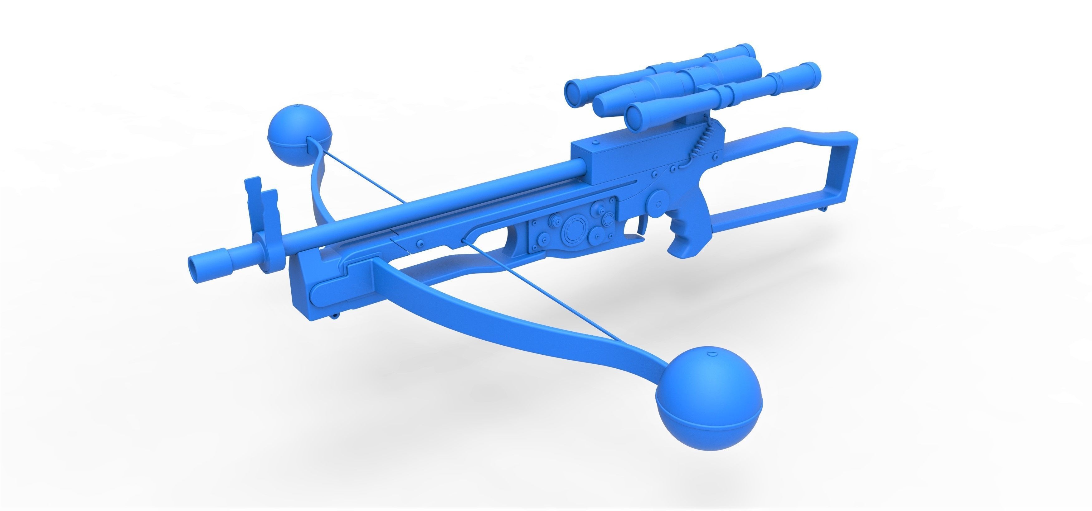 Chewbacca bowcaster from Star Wars The Force Awakens 2015 3D model_13