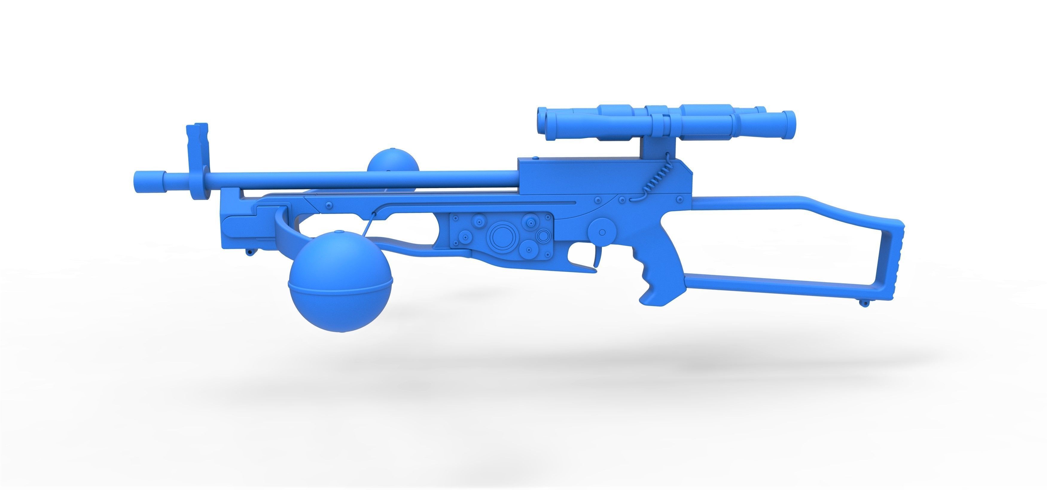 Chewbacca bowcaster from Star Wars The Force Awakens 2015 3D model_16
