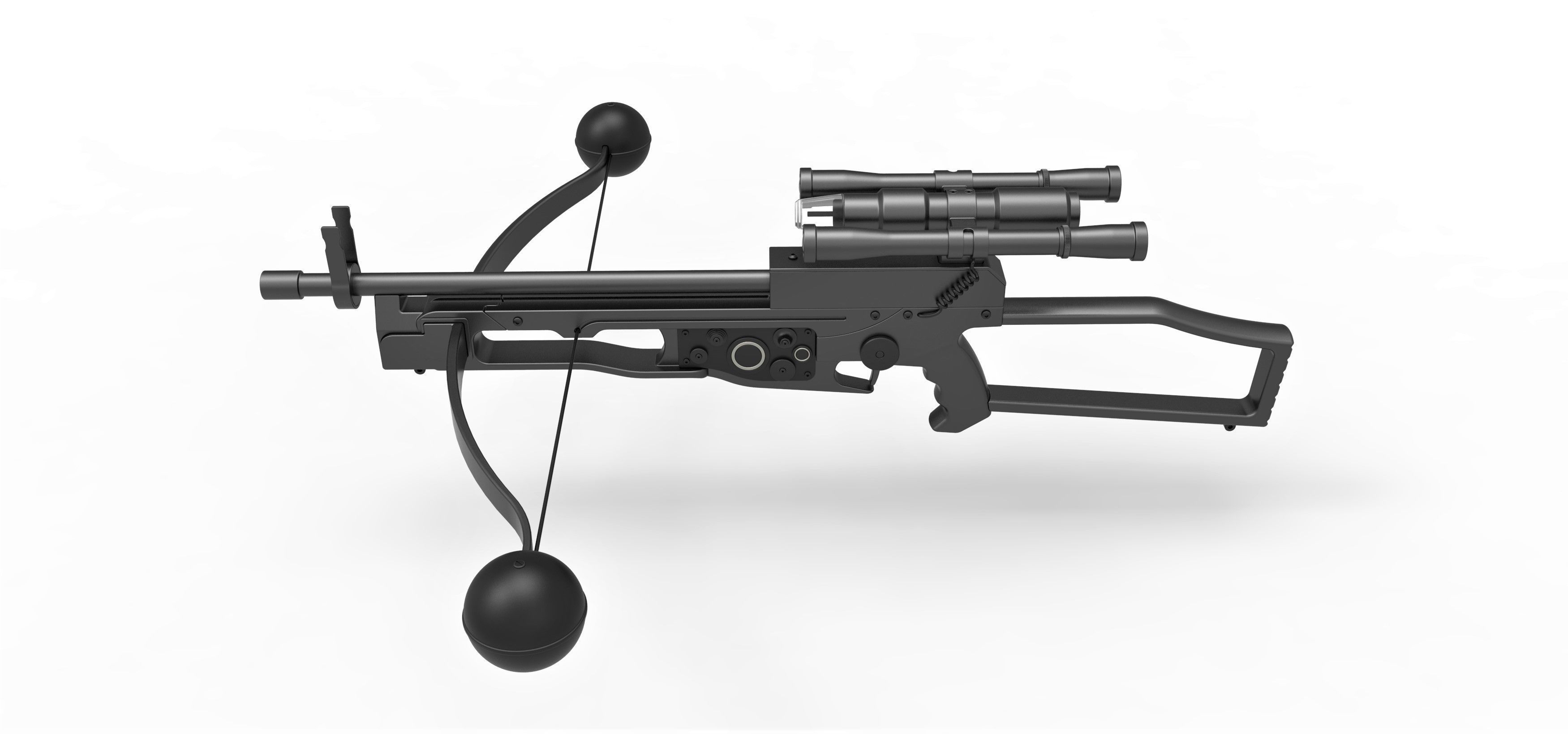 Chewbacca bowcaster from Star Wars The Force Awakens 2015 3D model_7