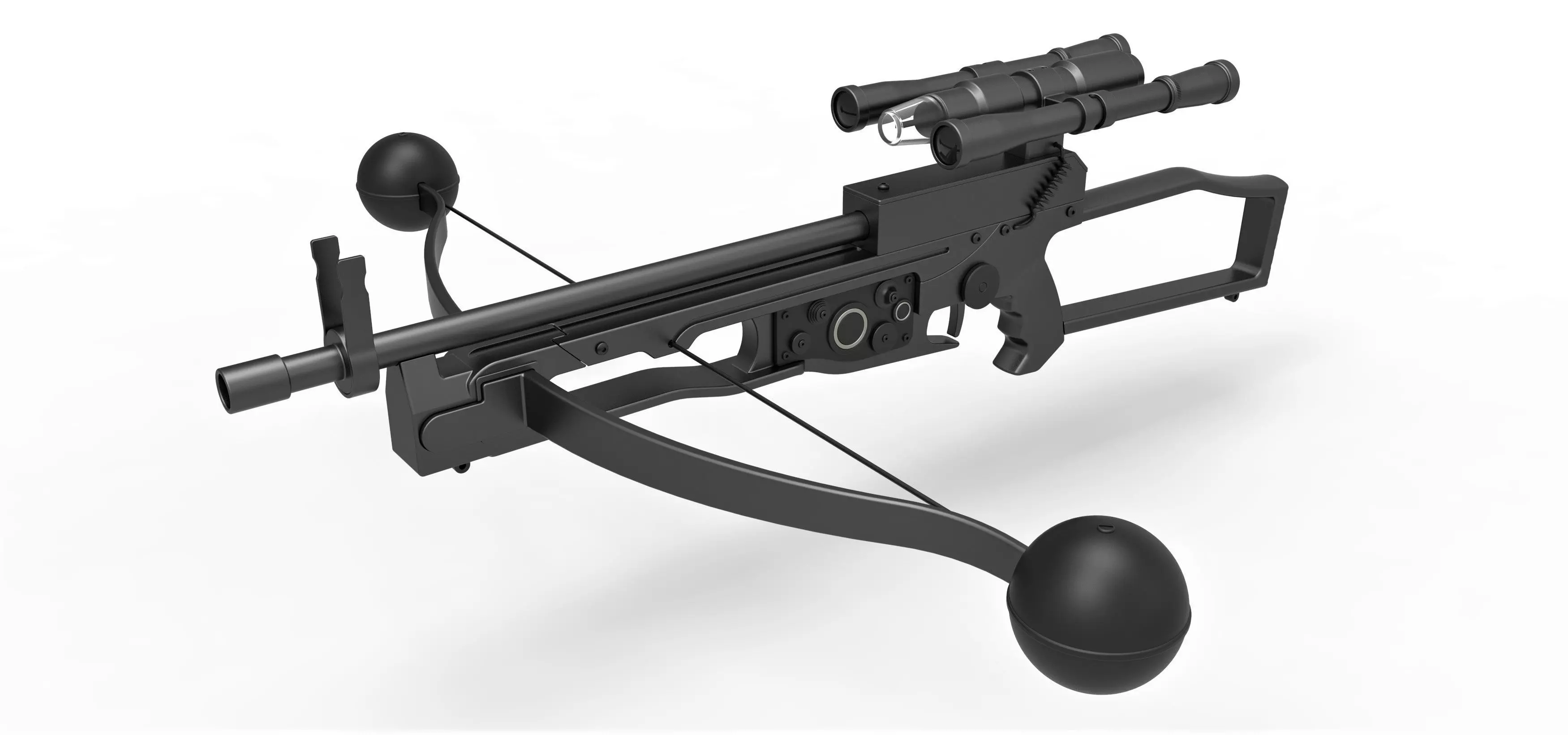 Chewbacca bowcaster from Star Wars The Force Awakens 2015 3D model_0