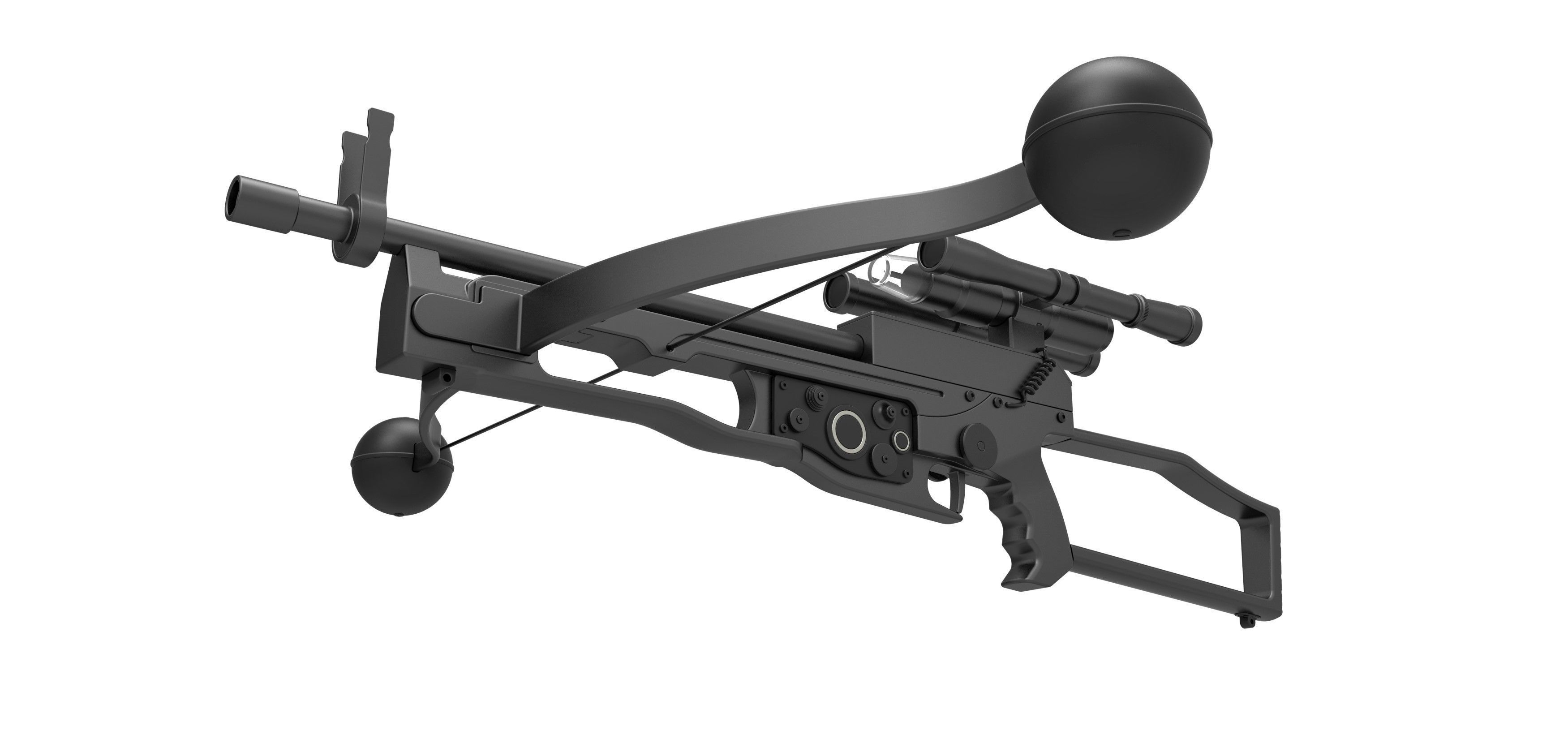 Chewbacca bowcaster from Star Wars The Force Awakens 2015 3D model_2