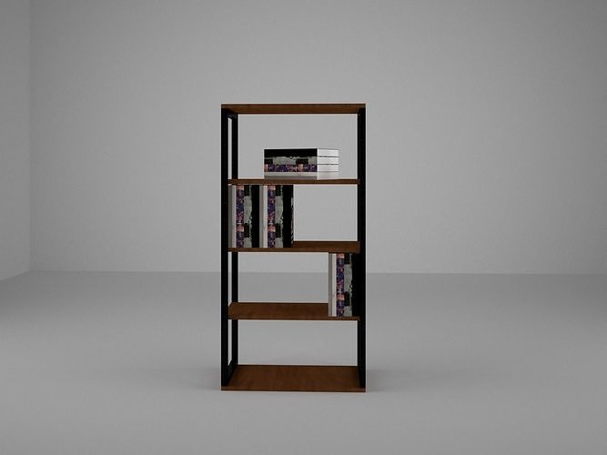 BOOKSHELF-BOOKCASE bookcase Free low-poly 3D model