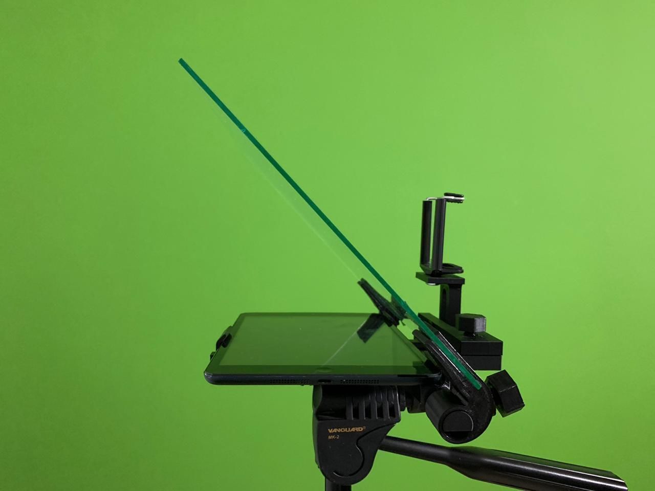 Teleprompter tripod with tablet 3D print model_3