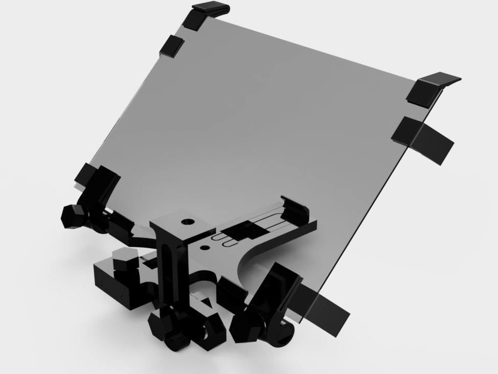 Teleprompter tripod with tablet 3D print model_25