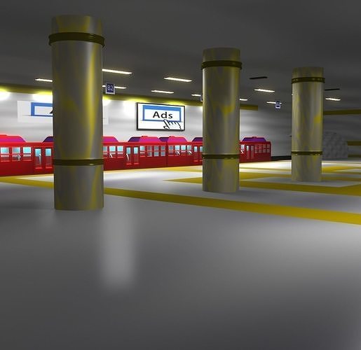 underground subway  3D model