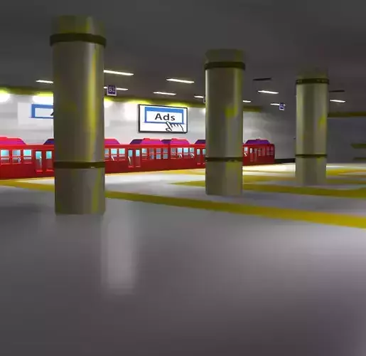 underground subway  3D model