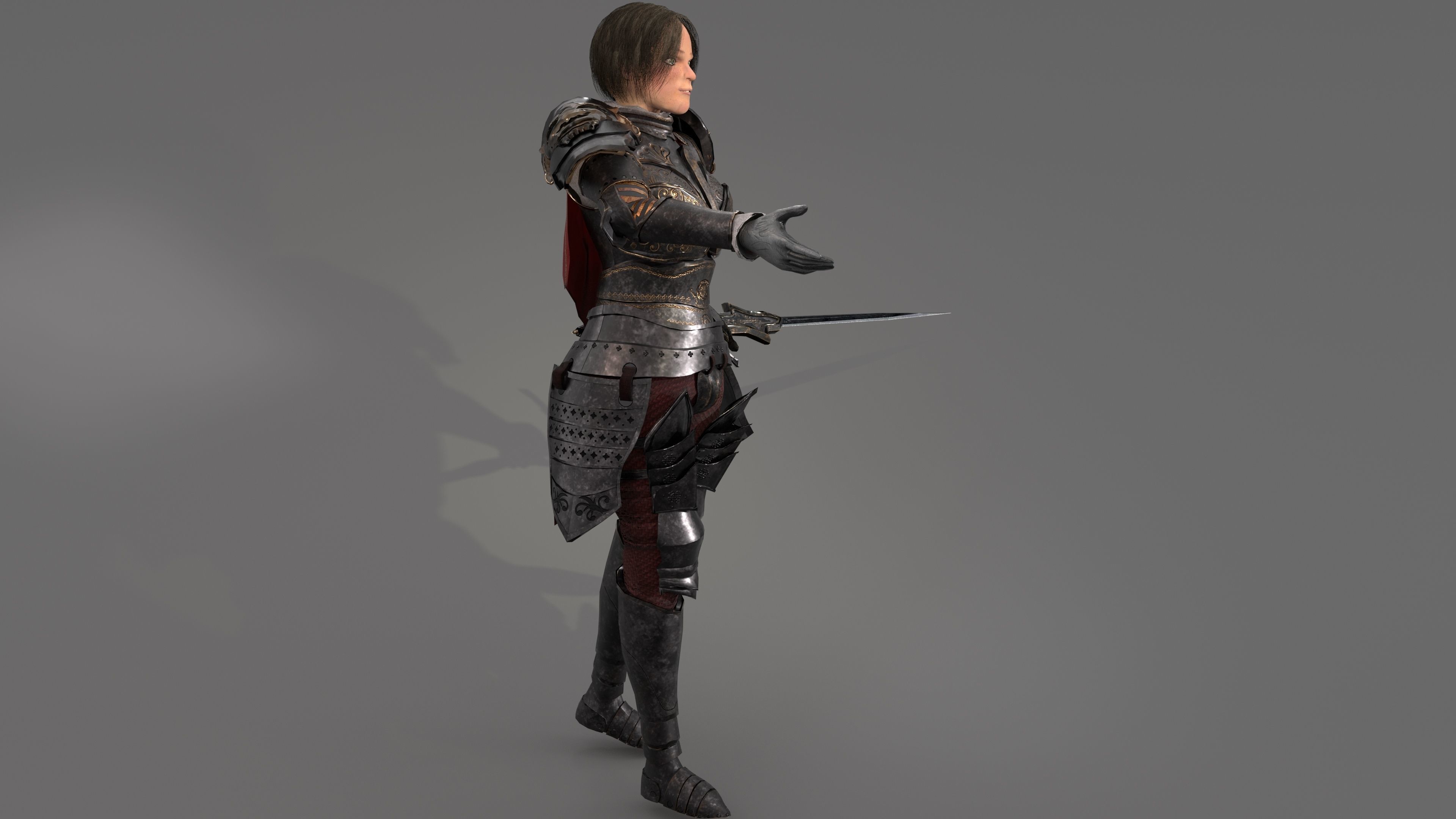 Royal guardian Low-poly 3D model_3