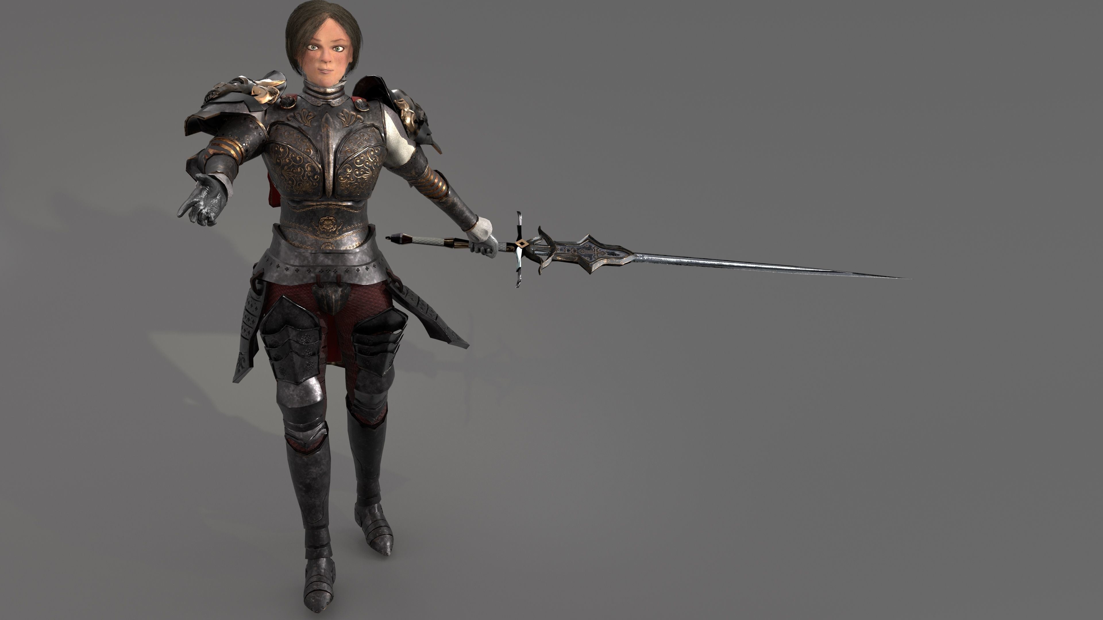 Royal guardian Low-poly 3D model_2