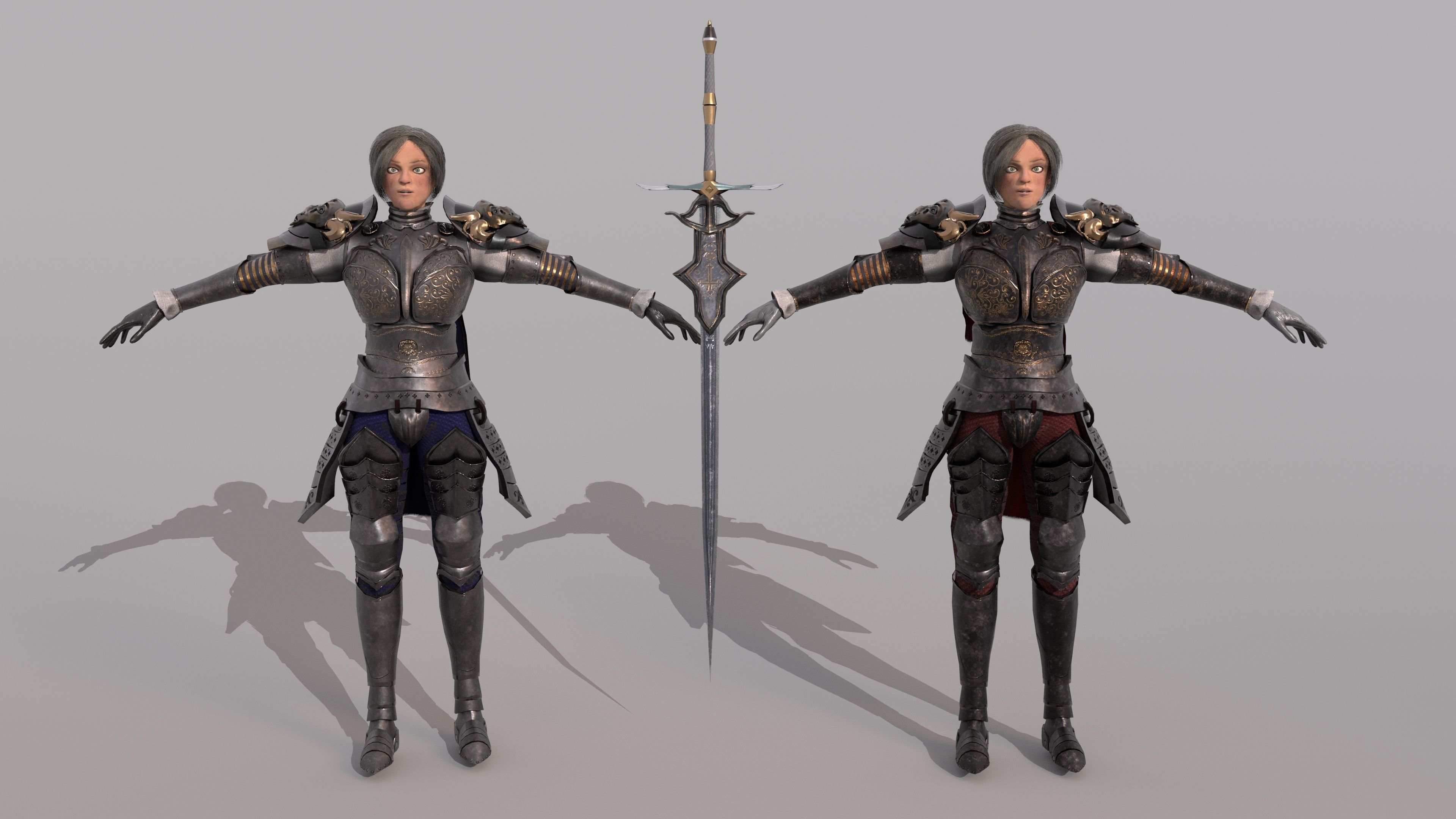 Royal guardian Low-poly 3D model_1