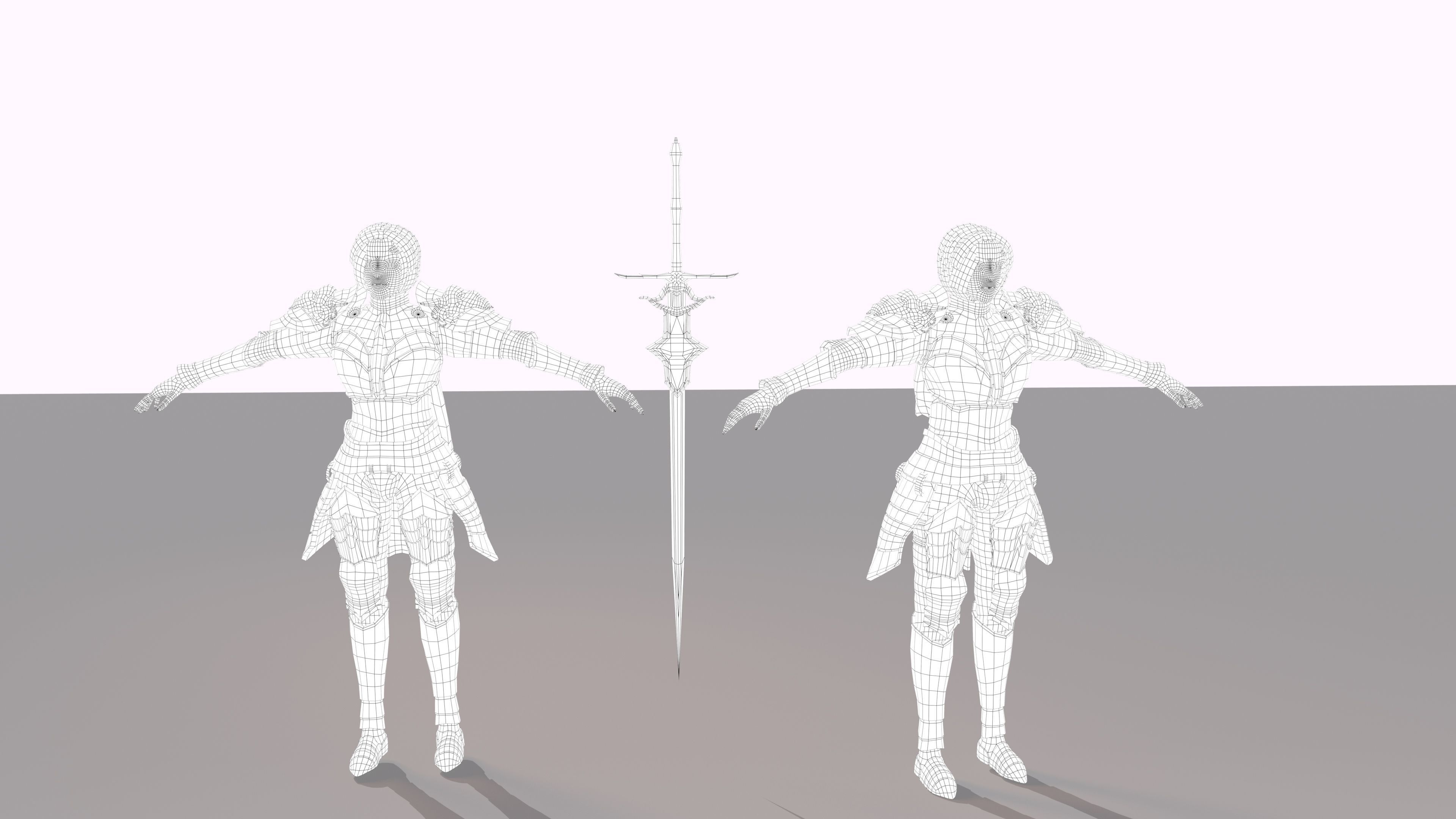 Royal guardian Low-poly 3D model_12