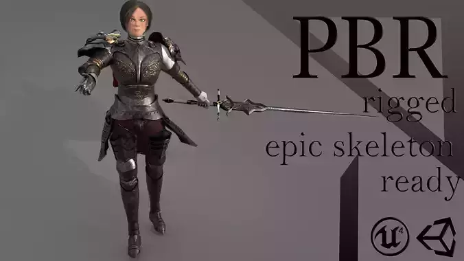 Royal guardian Low-poly 3D model