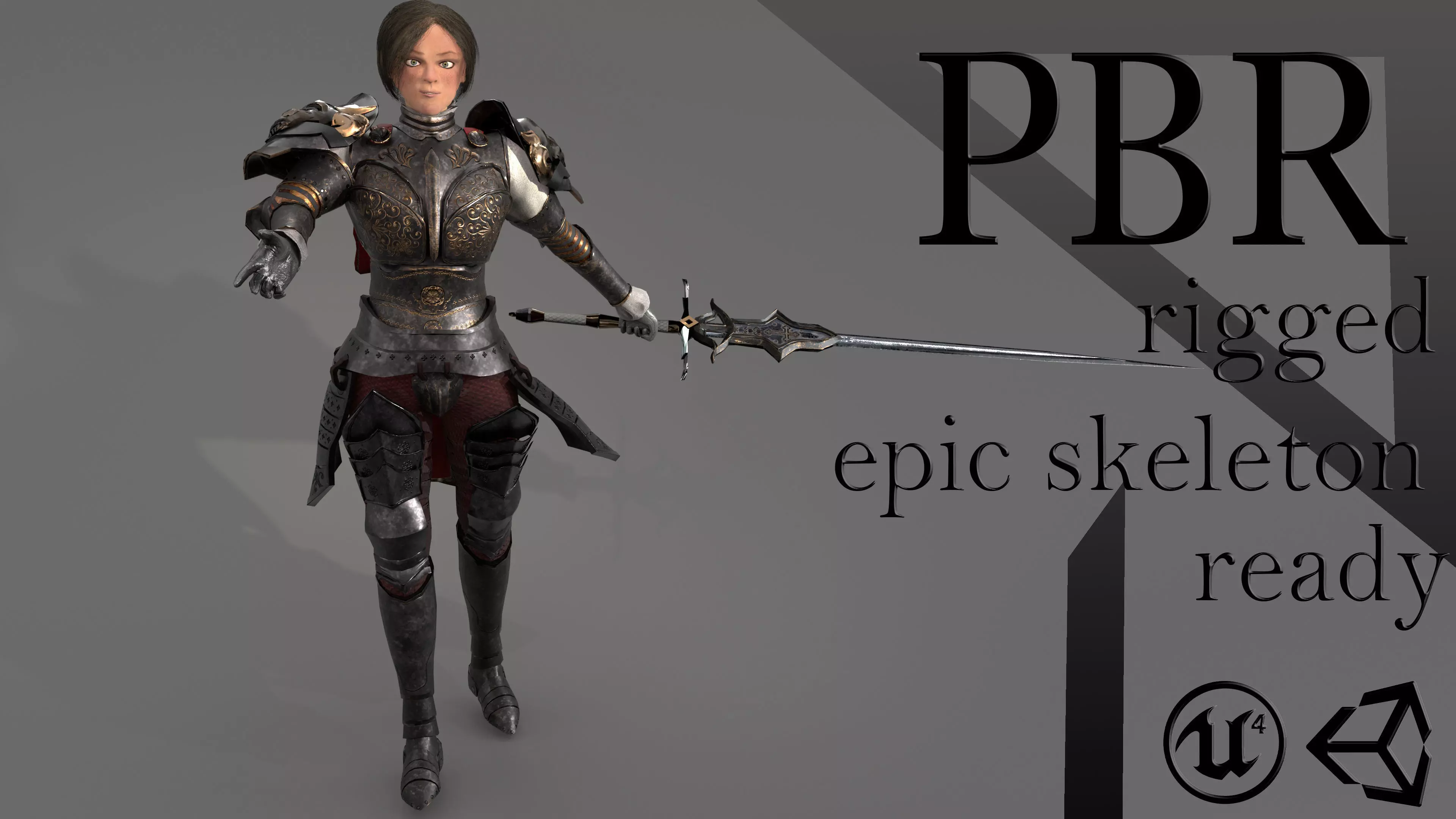 Royal guardian Low-poly 3D model_0
