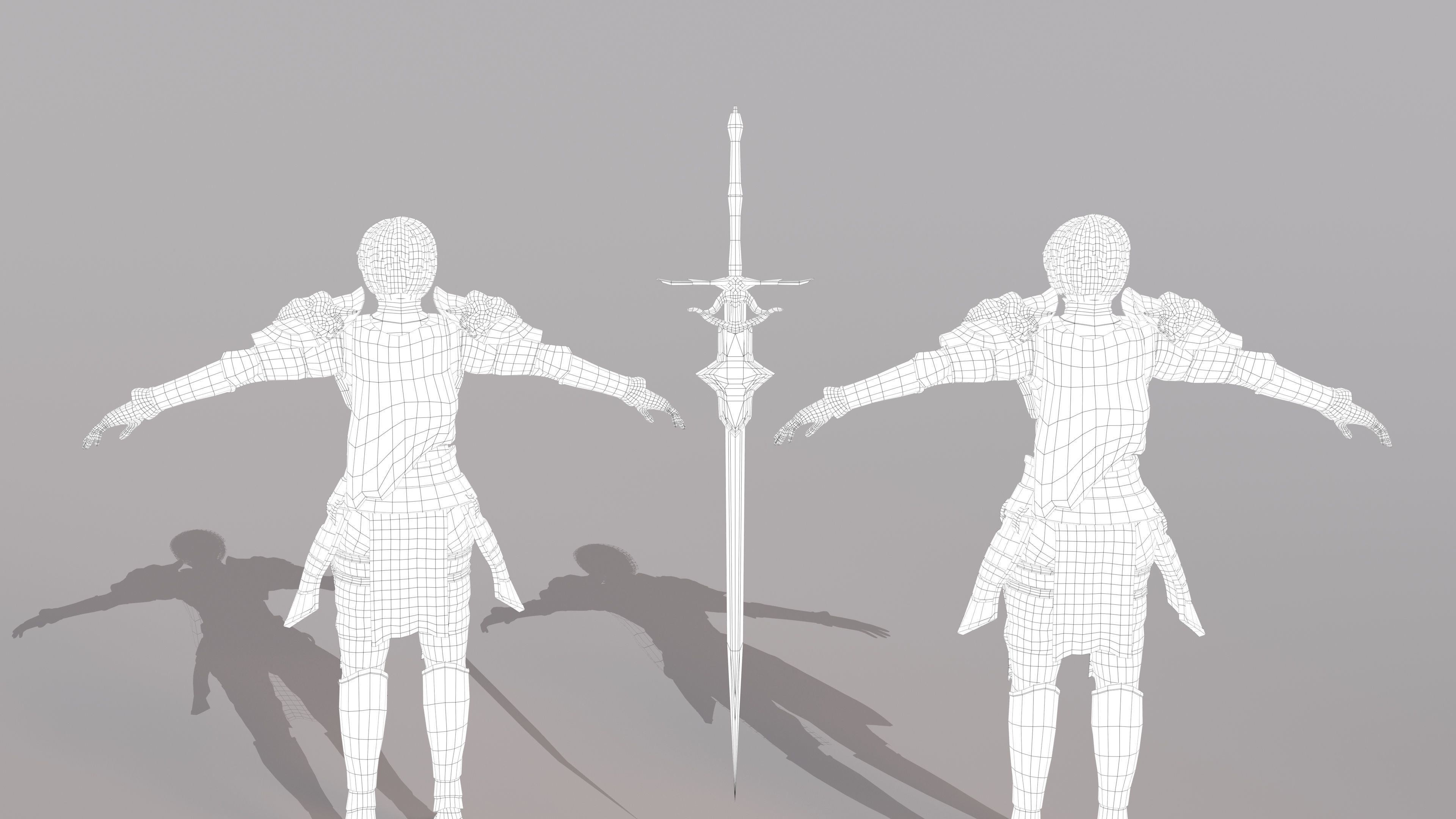 Royal guardian Low-poly 3D model_11