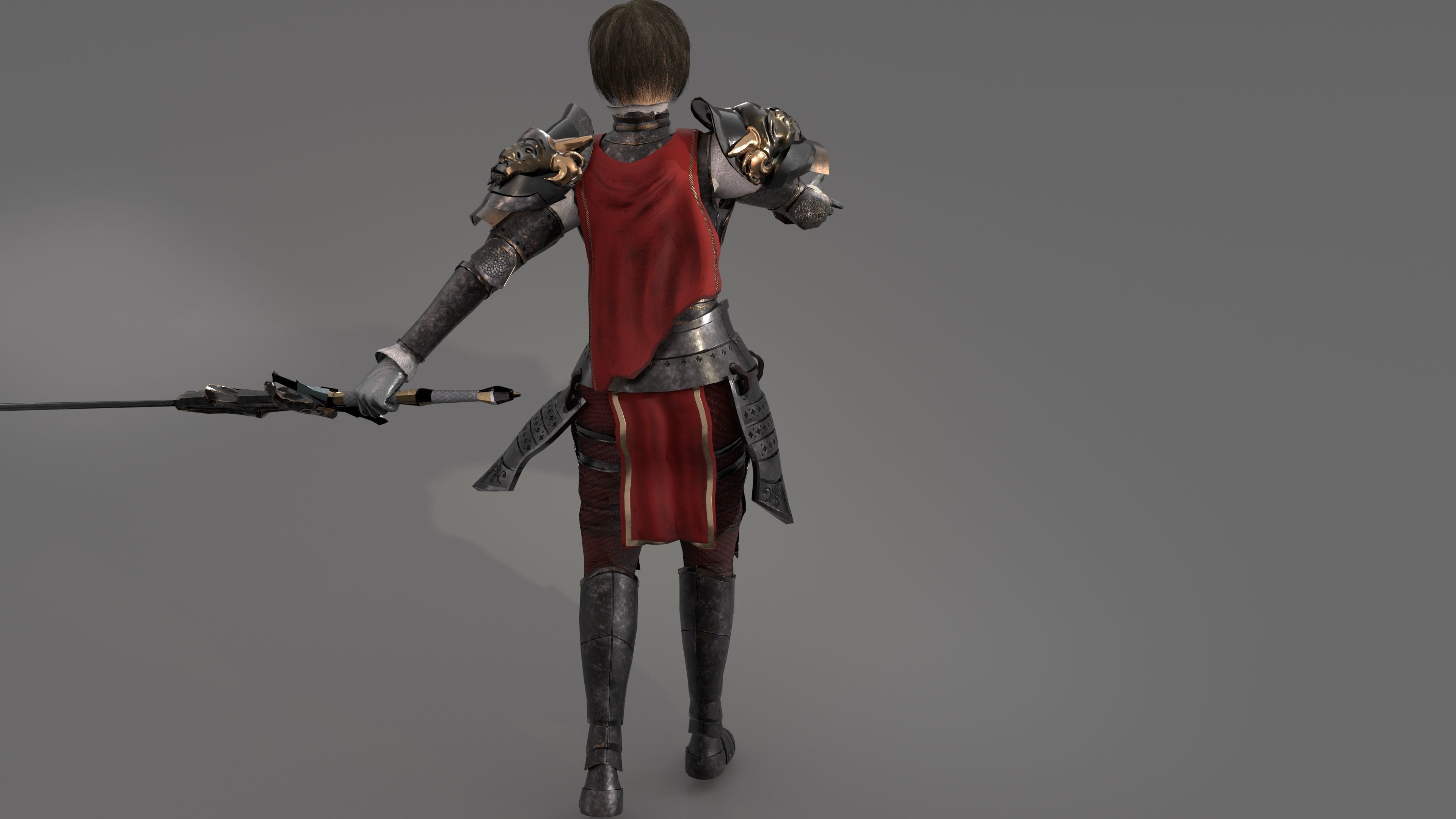 Royal guardian Low-poly 3D model_5