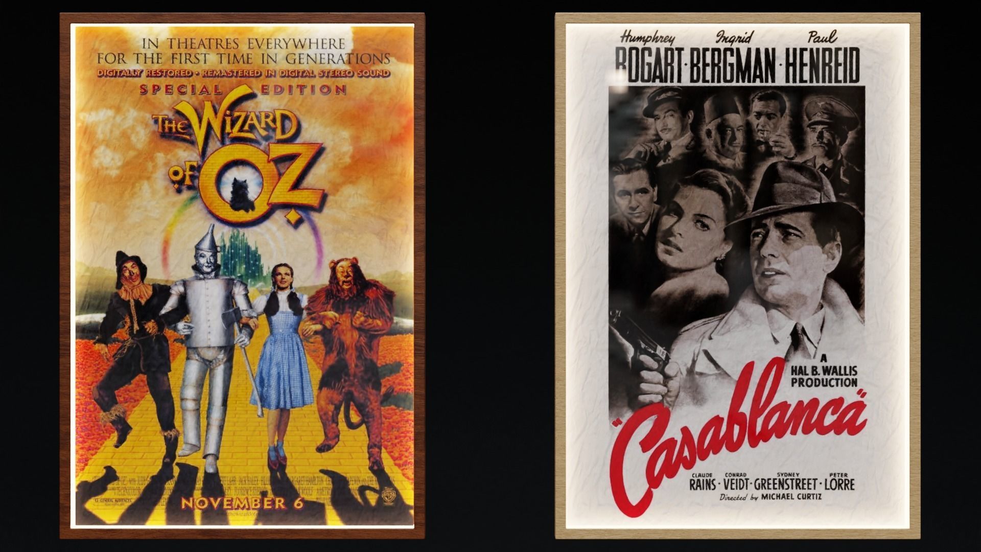 Classic Movies Poster Displays 3D model_3